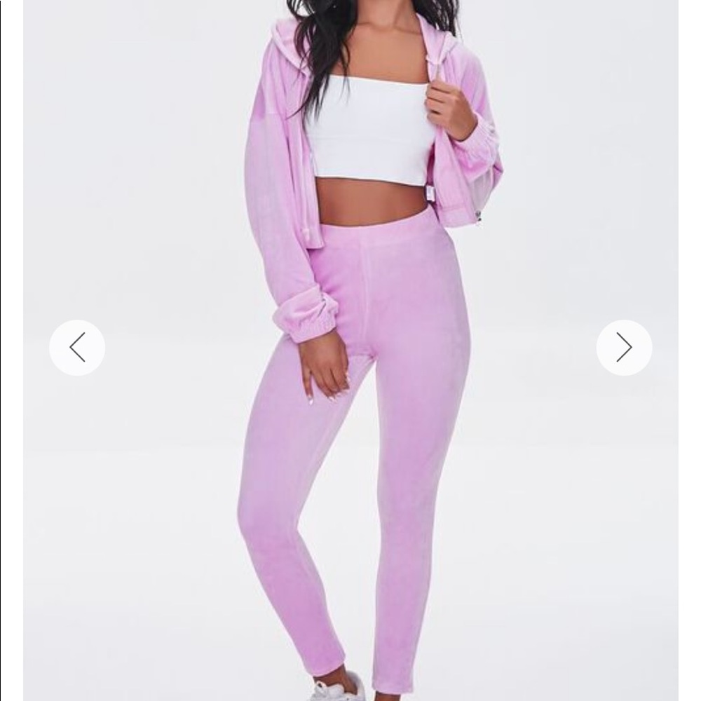 Forever 21 Velour Hoodie and Leggings Set. Excellent condition, only worn once!